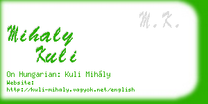 mihaly kuli business card